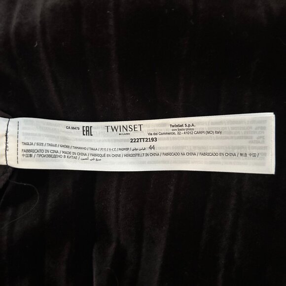 Twinset long crêpe and embroidered velvet skirt size UK 12/EU 38/FR 40/IT 44 - Picture 6 of 9